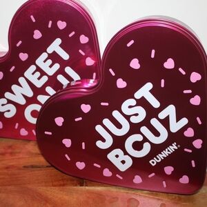 Heart-Shaped Party Tin - Pink Set Of 2
